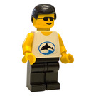LEGO Man with Dolphin Shirt and Hair Minifigure
