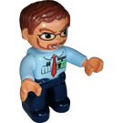 LEGO Hombre con Gafas, 'LEGO Aire' Parche Figura Duplo