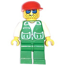 LEGO Man met Groen Jasje en Rood Pet Minifiguur