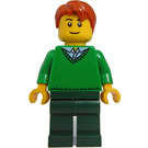 LEGO Man med Grön Tröja Minifigur