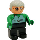 LEGO Man with Green Top and Glasses Duplo Figure