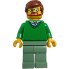 LEGO Man with Green V-Neck Sweater Minifigure