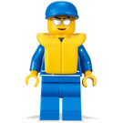 LEGO Mann mit Schwimmweste und Brille Minifigur