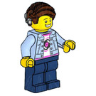 LEGO Mand med Lys Blå Jakke Minifigur