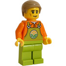 LEGO Mann med Lime Kjeledress med logo Minifigur