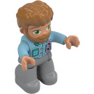 LEGO Man with Medium Azure Shirt Duplo Figure