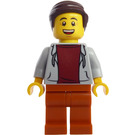 LEGO Man mit Medium Stone Grau Sweatshirt Minifigur