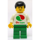 LEGO Man with Octan Logo and Black Hair Minifigure