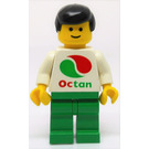 LEGO людина з Octan логотип і чорний Волосся Мініфігурка