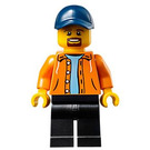 LEGO Homme avec Orange Veste et Goatee Minifigurine