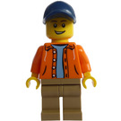 LEGO Man with Orange Jacket Minifigure