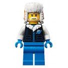 LEGO Man with Orange Ushanka Hat and White Beard Minifigure