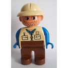 LEGO Man med Pith Hjälm Duplo figur