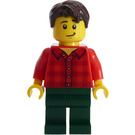 LEGO Man avec rouge Plaid Shirt Figurine