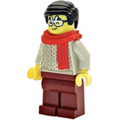 LEGO Man mit rot Schal und Bunny Glasses Minifigur
