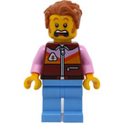 LEGO Man avec Reddish Brown Jacket Figurine