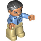 LEGO Man met Tan Trousers Duplo Figuur
