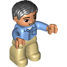 LEGO Uomo con Beige Pantaloni Figura Duplo