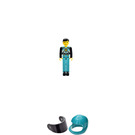 LEGO Man with Turquoise Torso and Helmet Technic Figure