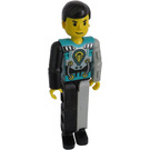 LEGO Man with Turquoise Torso and Mechanical Arm Technic Figure