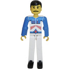 LEGO Man with White Top with Red Stripes Technic Figure