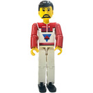 LEGO Man with White Top with Red Vest Technic Figure