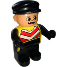 LEGO Man avec Jaune Chevron Vest Duplo Figure
