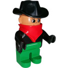 LEGO Mane con Rojo Bufanda, Vaquero Sombrero Figura Duplo