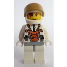 LEGO Mars Mission Astronaut met Helm en Haar Over Oog Minifiguur