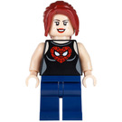 LEGO Mary Jane с Черно Жилетка с Spider-човек сърце Минифигурка