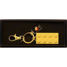 LEGO Masters 2x4 Gold Metal Keychain (SDCC2023-9)