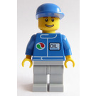 LEGO Monteur met Blauw Shirt met Octan logo Minifiguur