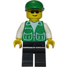 LEGO Mechanic with Green Vest and Green Cap Minifigure