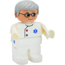 LEGO Medic with grey hair Duplo Figure