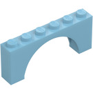 LEGO Mittleres Azure Bogen 1 x 6 x 2 Mittlere Dicke oben (15254)