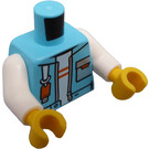 LEGO Medium azuurblauw Arctisch Explorer -  Vrouwelijk Minifiguur Torso (973 / 76382)