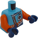 LEGO Medium azuurblauw Arctisch Explorer Piloot Minifiguur Torso (973 / 76382)