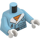 LEGO Medium Azure Arktis Explorer - Vit Päls Krage Minifigur Kropp (973 / 76382)