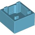 LEGO Azure moyen Boîte 2 x 2 (2821 / 59121)
