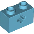 LEGO Medium azuurblauw Steen 1 x 2 met As Gat ('+' Opening en Bodembuis) (31493 / 32064)