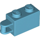 LEGO Azure moyen Brique 1 x 2 avec Charnière Shaft (Arbre affleurant) (34816)