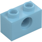 LEGO Azure Moyen Brique 1 x 2 avec Trou (3700)