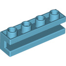 LEGO Mittleres Azure Backstein 1 x 4 mit Nut (2653)