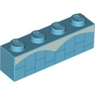 LEGO Medium Azure Brick 1 x 4 with Lines (3010 / 39755)
