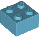 LEGO Mittleres Azure Backstein 2 x 2 (3003 / 6223)