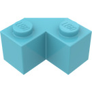 LEGO Medium Azure Brick 2 x 2 Facet (87620)