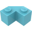 LEGO Mittleres Azure Backstein 2 x 2 Facet (87620)