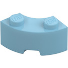 LEGO Medium azuurblauw Steen 2 x 2 Rond Hoek met nop inkeping en versterkte onderkant (85080)