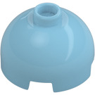 LEGO Medium Azure Klods 2 x 2 Rund med Dome Top (Hul knops, akselholder) (3262 / 30367)