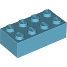 LEGO Azure moyen Brique 2 x 4 (3001 / 72841)